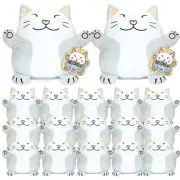 Hachibis 32 PCS Cat Bulk Stuffed Animal Big 8x8x8-inch Wholesale Plush Toys