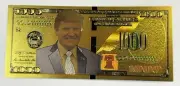 Donald J Trump Authentic - 24kt Gold Plated Commemorative $1000 Bank Note POTUS