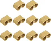 [uxcell] Elastic Belt Keepers, 10 Pack Strap Organizers Web Belt Loop Stays Backpack Strap Holder for 1.6" Wide Belts/Straps, Khaki