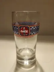 Coca-Cola Blue Checkered Band Anchor Hocking 1 Coke Glass