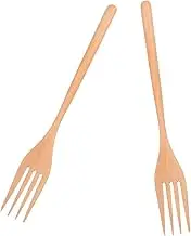Zerodeko 2pcs Reusable Wooden Forks for Cooking and Serving for Salad Mixing Spaghetti Serving and Everyday Use Home Kitchens Professional Settings