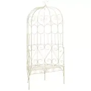 Decorative Garden Bench Wrought Iron Antique-Style Outdoor Patio Chair Furniture