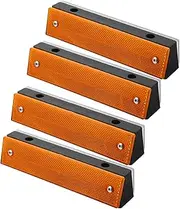 Asphalt Safety Reflectors 4pcs Rectangle Reflective Trail Markers for Driveway Road Tunnel Parking Construction Sites