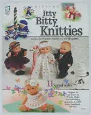 Itty Bitty Knitties, 11 Knitting Baby Doll Clothes Pattern Book for 5" Dolls New
