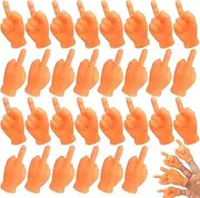 Woozettn 30 Pcs Middle Finger Puppet,Miniature Small Funny Hand Puppets,Rubber Little Tiny Finger Hands for Halloween,Christmas,Games,Parties, Fleshy