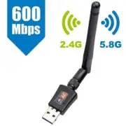 600MBPS WIRELESS USB WIFI ADAPTER DONGLE DUAL BAND PC LAN WITH ANTENNA FADDIS