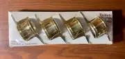 Set of 4 Baldwin Brass Napkin Rings No 7535 Polished Brass DEVON Gold Tone