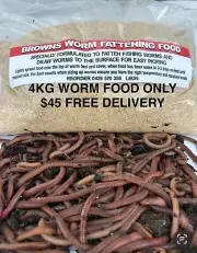 4 kg Worm Food / Chow FATTEN ATTRACT live bait worms, compost Farms, , Castings