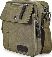 [CAAORDKSO] Canvas Vintage Messenger Bag Mini Crossbody Bag Shoulder Bag for Men, Small Messenger Satchel Bag Purse for Women