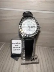 Armitron Women's Watch Swarovski Crystal-Accented Silicone Strap NOS MCM
