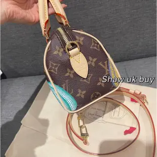 實拍Shaw 英國二手 LOUIS VUITTON LV 草間彌生南瓜 枕頭包 speedy20 肩帶款 斜挎包 手提包