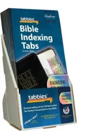 Tabbies 20 Pack with Display Rainbow Bible Indexing Tabs, Old & Multi Color
