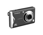 Andoer 3.0-inch TFT Portable 4K Digital Camera 48MP 16X Zoom Auto Focus Self-Timer Face Detection Anti-shaking with 2pcs Batteries Hand Strap Great Gift fo