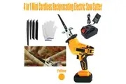 Yellow Cordless Electric Reciprocating Saw Cutter w+ Blades For Makita Battery