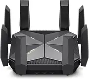 TP-Link AXE16000 Quad-Band Wi-Fi 6E Router, Two 10Gbe Ports, 2.0 GHz Quad-Core CPU+1 GB RAM, 6 GHz Band, 160MHz, USB 3.0 Port, HomeShield Security, Gaming & Streaming, Smart Home (Archer AXE300)
