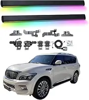 BJOHQ Electric Running Boards Compatible for Infiniti QX80 2013-2017 with Light, SUV, Off-Road & Pickup Trucks - Retractable Truck Steps & Nerf Bars