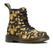 Dr. Martens Youth Kids Delaney Boot 15382701 Jake Print Yellow Size 10K 11K 13K