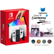 Nintendo Switch OLED with MightySkins Custom Console and Controller Skin Code