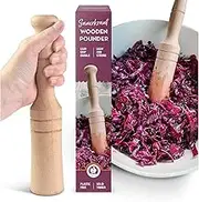 Sauerkraut Pounder - Solid Wooden Tamper for Sauerkraut Kimchi and Meat Tenderising