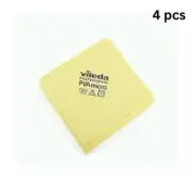 4 x Vileda Professional 38 x 35 cm PVA micro Microfibre Cloth Yellow