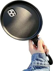 ThomeT Creativity Saucepan Case for iPhone 16 16 Plus 16 Pro 16 Pro Max Phone Case 3D Frying Pan Design Funny Phone Cover,Black,14 Pro Max