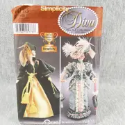 Simplicity 7213 Diva Historical Fashion Doll Clothes Dress Cape Parsol Pattern
