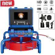 Sewer Camera 7" HD Screen Drain Pipe Inspection Camera 7mm Cable DVR Recorder