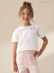 Angel & Rocket White Heidi Peter Pan Collar T-Shirt (F32313) | $32 - $42