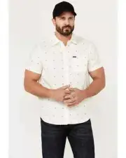 Brixton Charter Off White Pyramid button-down shirt - size M - NWT