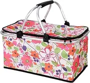 Soft Cooler Bag - Portable Freezer Box | Weekend outing tote | 30L Portable Outdoor Picnic Basket | Leak-resistant hamper with Handle, Empty Camping Basket for Outdoor Hiking Camping Picnic