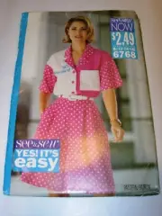 WOMENS UNCUT BUTTERICK 6768 Sewing Pattern SHIRT SHORTS CASUAL SIZE 12 14 16