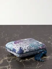 [Sophie Bille Brahe] Sophie Bille Brahe - Hawaii Small Floral-print Voile And Velvet Jewelry Box - Blue - One size One size Blue