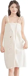 [TINAYAUE] Girls Wearable Bath Towel Wrap with Halter Straps Women’s Thickened Super Water Absorbent Shower Robe