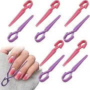 Finger Nail Guard - Protective Nail Polish, Art Clips Set | Adjustable Polish Shields with Clip Holder, Mess Free Nail Tool Kit for Salon Style Art and Practice