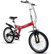 WWCEEM Variable Speed Folding Bicycle, Children Female Pedal Bicycles Adult Mountain Bike Student Road Bike Male and