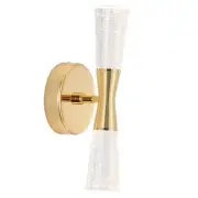 Modern Crystal Wall Sconce: Gold LED Wall Light Fixtures for Bathroom Living
