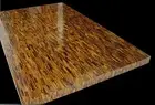 Square Coffee Table Top with Brick Design Tiger Eye Stone Hallway End Table