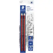 Staedtler Learner Jumbo Triangular Graphite Pencils HB 2 Pack