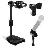 Desk Microphone Stand with Base Adjustable Table Mic Stand with Shock Mount