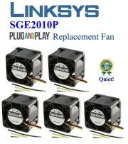 5x Quiet! Replcement Fans for Cisco Linksys SGE2010P Low Noise