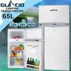 Glacio 65L Portable Camping Fridge Freezer 60W Upright 12V/24V/240V Caravan Lock