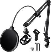 Microphone Stand, Mic Boom Arm Stand for Blue Yeti Quadcast S Solocast Snowball