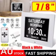 LED Large Digital Day Clock Calendar Dementia Date Week Month Year Time Wall 8"