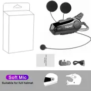 1/2 X1 Bluetooth Motorcycle Helmet Intercom Headset for 2 Rider 1000M Intercomun