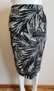 Target Collection Smart Ladies Fern Print Mock Wrap Pencil Skirt Size 12 New