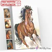 Paint By Numbers Kit Horse Animal Adult DIY Home Canvas Brush Beginner Kids Wall