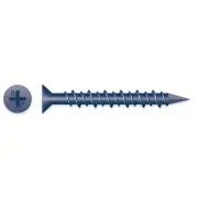 1/4" x 2-1/4" PHILLIPS FLAT HEAD BLUE CERAMIC CONCRETE SCREWS 1,500ct | CF436
