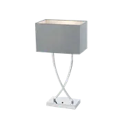 Jasmine 1 Light Table Lamp Chrome & Grey - JASMINE TL-CH+GY