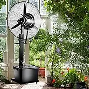 Industrial Fan Floor Fan Pedestal Fan, High Velocity Misting Fans, Outdoor Oscillating Fan 26/30 Inch,Spray Fan for Backyards, Patios and More, Super Strong Wind(650mm (26in))