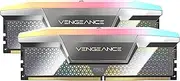 CORSAIR Vengeance RGB DDR5 CUDIMM 48GB (2 x 24GB) DDR5 8200MHz CL40 1.40V Intel XMP iCUE Compatible Computer Memory – Silver (CMHC48GX5M2X8200C40)